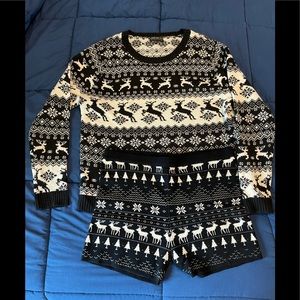 Forever 21 Christmas Reindeer Sweater set